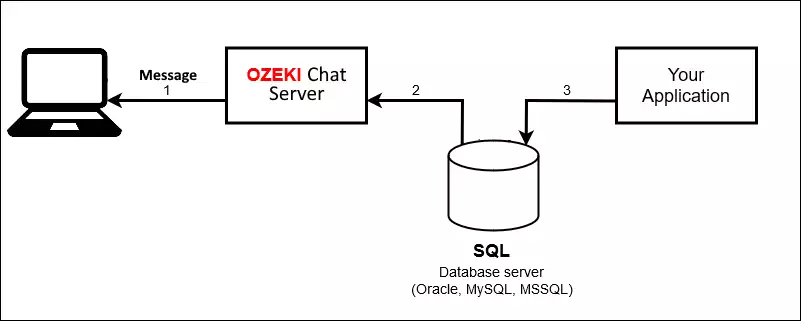 sending a chat using the database server
