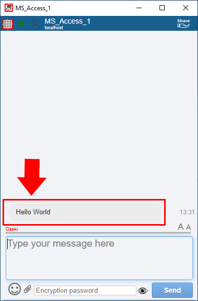 message in chat conversation