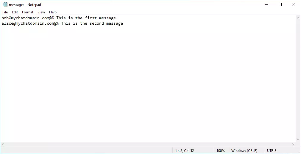 outbox folder with the message file