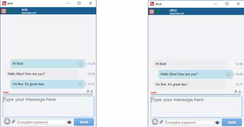 conversation between two users
