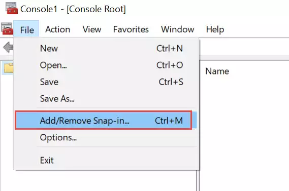 add/remove snap-ins