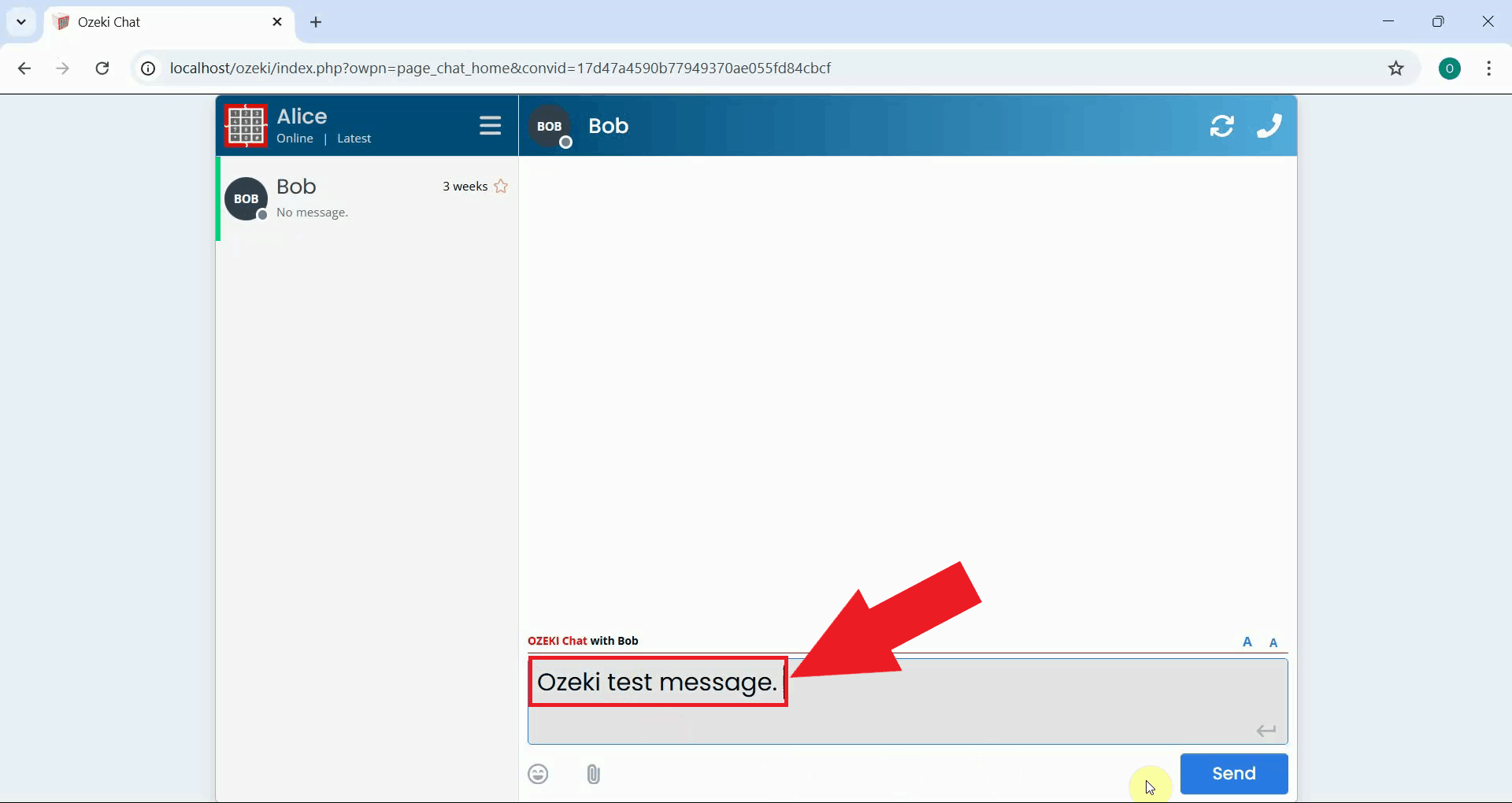Transcription pasted in chat text area